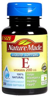 Nature Made Natural Vitamin E 200 IU Softgels   