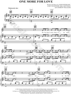 Five For Fighting   One More for Love Sheet Music    & Print