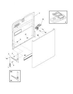 Model # FDB1500LFS2 Frigidaire Dishwasher   Control panel (14 parts)