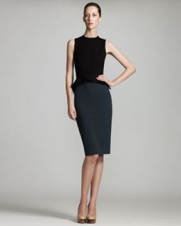 Leather Panel Dress   Bergdorf Goodman