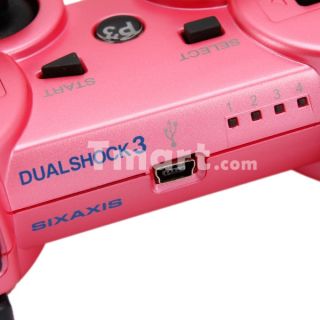Wireless Bluetooth Controller for Sony PS3 Pink   Tmart