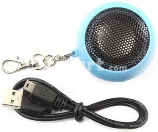 DK 601 Hamburger Patterned USB Mini Speaker Blue   Tmart