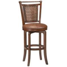Hillsdale Norwood Brown Swivel 26 1/2 High Counter Stool