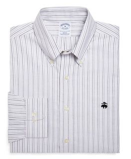 Non Iron Slim Fit Alternating Stripe Sport Shirt   Brooks Brothers