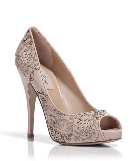 Valentino Powder Lace Effect Peep Toe Pumps  Damen  Schuhe 