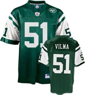 Jonathan Vilma Green Reebok NFL Replica New York Jets Youth Jersey 