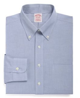 Supima® Cotton Non Iron Traditional Fit Button Down Dress ShirtBlue