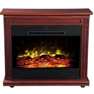 Heat Surge Roll n Glow Infrared Fireplace with Amish made Wood Mantle 