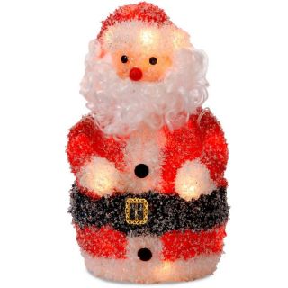 Pre Lit Outdoor Christmas Decorations   Tinsel Santa—Buy Now