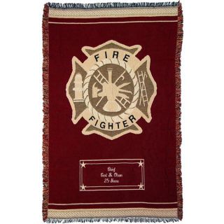 1824D   Heroes Personalized Tapestry Afghan   Fire Fighter