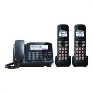 Panasonic KX TG4772B   cordless phone w/ corded handset, answering 