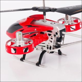 Metal Frame Rechargeable 4CH RC Helicopter with Gyroscope Red   Tmart 