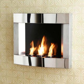 Stainless Steel Wall Fireplaces at Brookstone