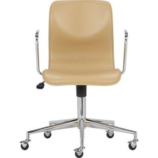 bubble camel leather office chair in office furniture  CB2