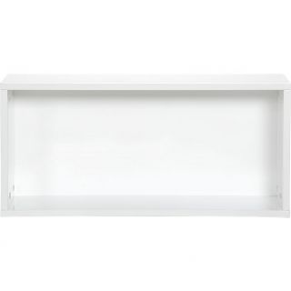 hyde white 30 open wall mounted cabinet in storage  CB2
