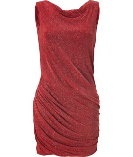 Jay Ahr Red Draped Lurex Dress  Damen  Kleider  