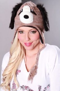 Brown Dog Beanie Hat @ Amiclubwear Hat Online Store: Womens Hat 