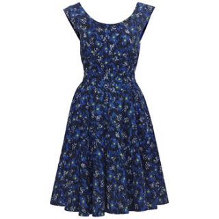 French Connection Blue Electric Meadow Flare Dress