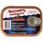 Van Camps Lightly Smoked Sardines in Oil, 3.75 oz. Cans