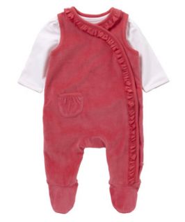 Mothercare Velour Dungarees And Long Sleeved Body Suit   dungaree sets 