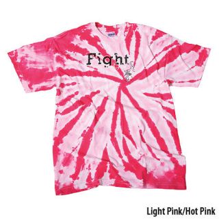 Signify Pink Youth Fight Like A Girl Distressed Tie Dyed Short Sleeve 