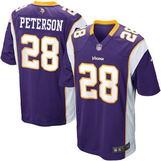 Youth Nike Minnesota Vikings Adrian Peterson Game Team Color Jersey (S 
