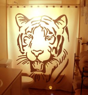 SHOWER CURTAIN Tiger big cat Panthera tigris Bengal