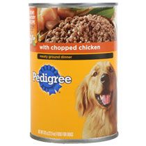 Bulk Pedigree Chopped Chicken Ground Dinner Dog Food, 22 oz. Cans at 