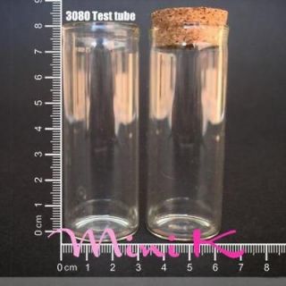 500p Clear Glass Bottle Cork 40ml Test tube 3080