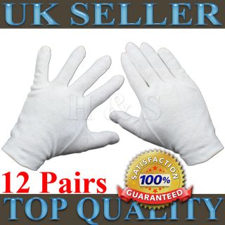   High Quality 100% Cotton White Gloves Health Music Canvas Beauty Work