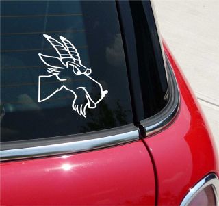 MAD BILLY GOAT GOATS MASCOT GRAPHIC DECAL STICKER VINYL CAR WALL