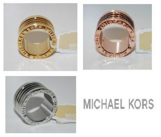 NWT MICHAEL KORS Barrel Ring (Rose Gold, Sliver, Gold) Size 6,7