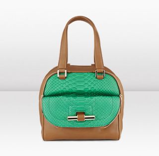 Jimmy Choo  Justine S  Top Handle Handbag in Soft Shiny Calf Leather 
