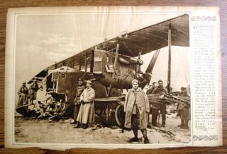 1918 World War 1 Print 11x15 Germany​s Gotha Airplane