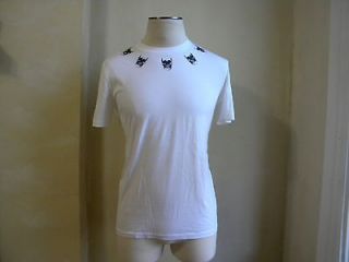 GIVENCHY COOL SHORT SLEEVES MULTI SKULLS PRINT AROUND THE COLLAR WHITE 