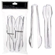 Home Kitchen & Tableware Serving Pieces & Cutlery Plastic Tongs, 4 ct 