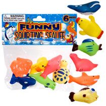 Home Christmas Corner Stocking Stuffers Funny Squirting Sea Life, 6 ct 