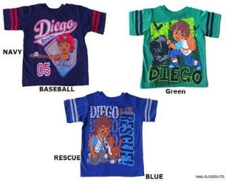 Nickelodeon Go Diego Go Boys Short Sleeve Shirt 2T 3T 4T ~ New
