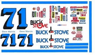 71 Dave Marcis Buck Stove Chevy 1980 81 1/32nd Scale Slot Car 