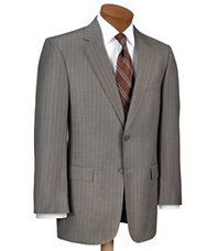Executive 2 Button Wool Suit with Center Vent and Pleated Front 