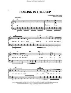 Look inside Rolling in the Deep   Sheet Music Plus