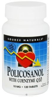Source Naturals   Policosanol with Coenzyme Q10 10 mg.   120 Tablets