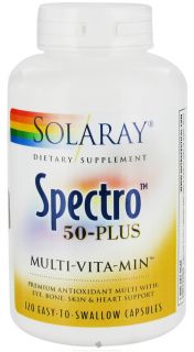 Solaray   Spectro 50 Plus Multi Vita Min   120 Capsules Premium 