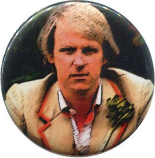 Fifth Doctor 2.25 Pinback Button BBC Doctor Who Peter Davison