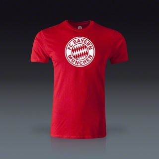 Bayern Munich Logo T Shirt   Red  SOCCER