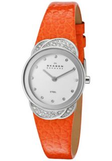 Skagen 818SSLO Watches,Womens White Swarovski Crystal White Dial 