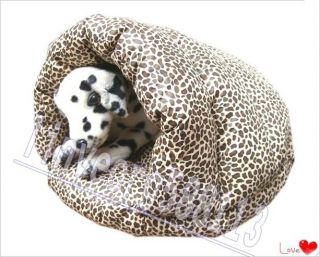 Leopard the Hamburg  shaped pet bed pet sleeping bag . Super warm Oh .