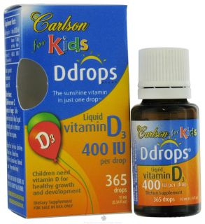Buy Carlson Labs   D Drops For Kids Liquid Vitamin D3 365 Drops 400 IU 