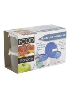 Matalan   4 Pack Handy Pots in Clear