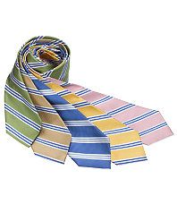 Basic Blue Rib with Pink Satin Stripe Tie